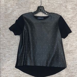 Zara knit black top